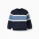 Cotton sweatshirt with colour block for baby boys, blue/white