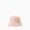 Bucket hat with flowers and side straps for baby girls, pink