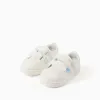 Touch-Fastening Trainers for Baby Girls, White/Iridescent
