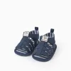 Sandals with Mickey print for newborn boys, dark blue