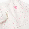 Cotton sweatshirt with floral motif for baby girls, white/pink