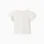 Cotton T-shirt with sleeves in broderie anglaise for baby girls, white
