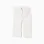Wide leg twill trousers with paperbag waist for baby girls, white