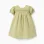 Cotton dress in broderie anglaise for baby girls, light green