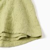 Cotton dress in broderie anglaise for baby girls, light green