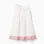 Cotton and linen dress with broderie anglaise for baby girls, light beige
