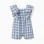 Cotton jumpsuit with checked pattern B&S for baby girls, blue