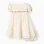 Linen dress with embroidery + bloomers for baby girls, light beige