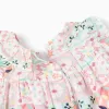 Cotton dress + bloomers with tile motif for newborn girls, multicolour