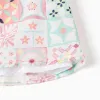 Cotton dress + bloomers with tile motif for newborn girls, multicolour