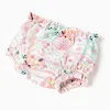 Cotton dress + bloomers with tile motif for newborn girls, multicolour