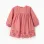 Long sleeve poplin dress with broderie anglaise for baby girls, pink