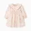 Long sleeve floral dress with lining for baby girls, light beige/pink