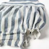 Striped cotton and linen romper You&Me for newborns, white/blue