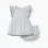 Cotton dress + bloomers with floral motif You&Me for newborn girls, white