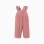 Cotton twill jumpsuit with stripes for baby girls, pink/white