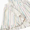 Dress + bloomers with ethnic stripes B&S for newborn girls, multicolour