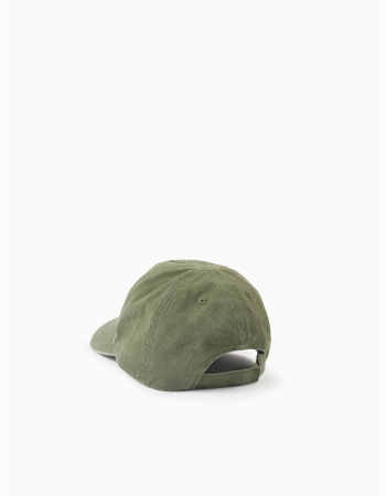 Cotton cap for babies and boys, khaki green