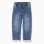 Straight fit denim trousers with cargo pockets for boys, blue
