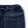 Straight fit denim trousers with cargo pockets for boys, dark blue