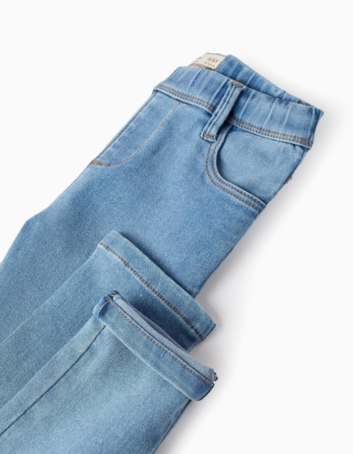 Denim Jeggings for Girls, Light Blue