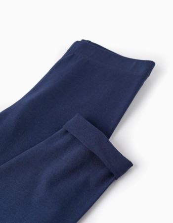 Pack of 2 Pairs of Leggings for Girls, Dark Blue