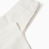 Wide leg twill trousers for girls, white