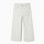 Wide leg cotton trousers with stripes for girls, light green/white
