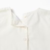 Long sleeve poplin blouse with front pleats for girls, white