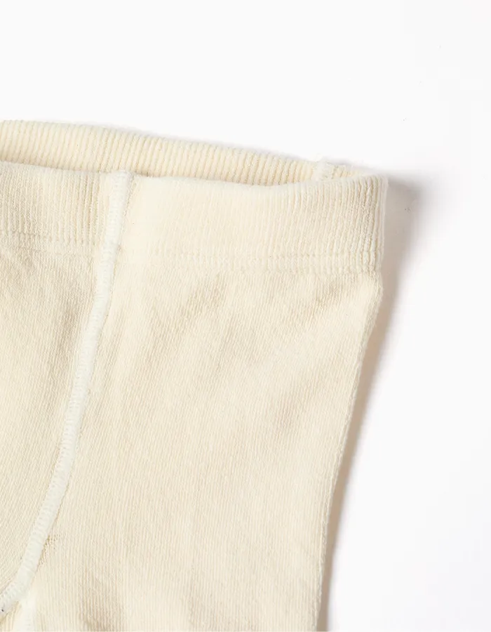 Anti-pilling ribbed knitted tights for girls, light beige
