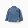 Denim jacket with four pockets for boys, blue