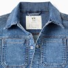 Denim jacket with four pockets for boys, blue