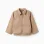 Cotton twill jacket with pockets for boys, dark beige