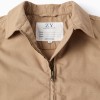 Cotton twill jacket with pockets for boys, dark beige