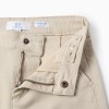 Twill Chino Trousers for Boys 'Slim Fit', Beige