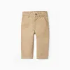 Twill Chino Trousers for Baby Boys, Beige