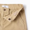 Twill Chino Trousers for Baby Boys, Beige