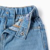 Baggy denim trousers for baby boys, light blue