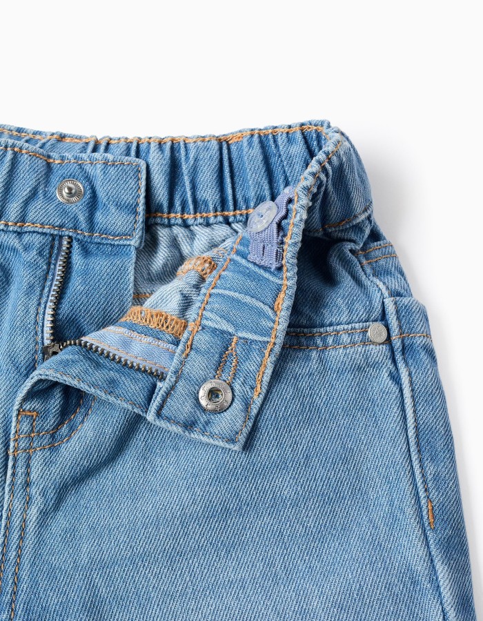 Baggy denim trousers for baby boys, light blue