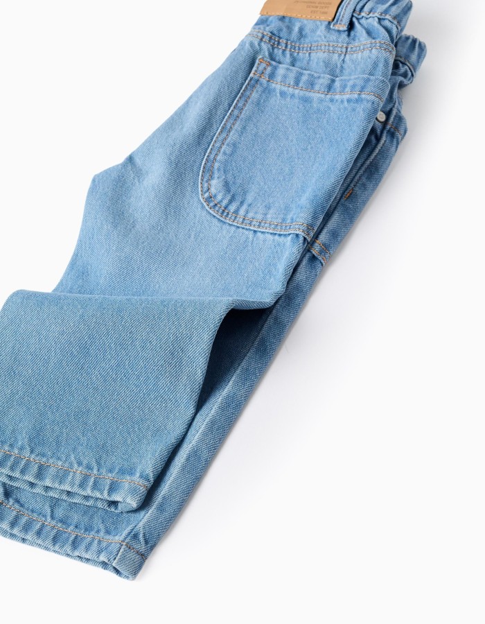 Baggy denim trousers for baby boys, light blue