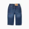 Baggy denim trousers for baby boys, dark blue