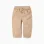 Baggy twill trousers with drawstring for baby boys, beige