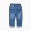 Slim jeans with drawstring for baby boys, blue