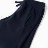 Fleece shorts with drawstring and pockets for boys, dark blue