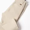 Twill trousers with removable braces for baby boys, light beige