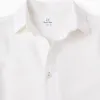 Shirt in Viscose, Cotton and Linen for Boys, White