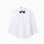 Cotton Shirt with Bow for Boys, White/Dark Blue