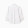 Viscose, Cotton and Linen Shirt for Boys, White