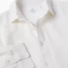 Viscose, Cotton and Linen Shirt for Boys, White