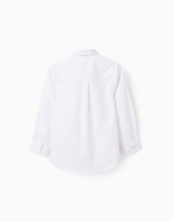 Shirt in Cotton Oxford for Boys, White